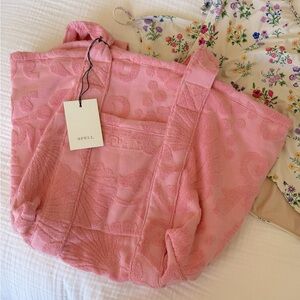 SPELL CORAL SEASHELL TOWEL BEACH BAG